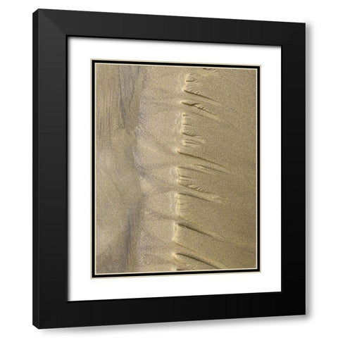 Sand Stripe IV Black Modern Wood Framed Art Print with Double Matting by Grayscale