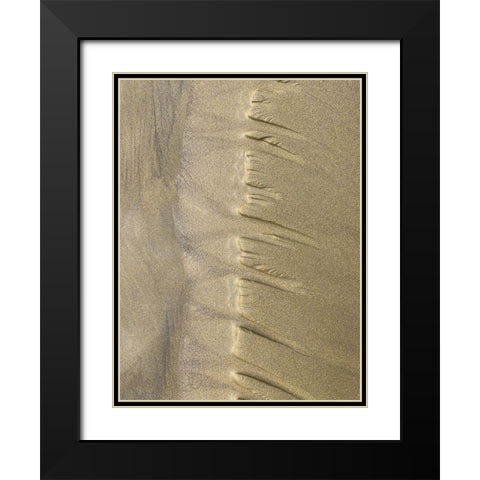 Sand Stripe IV Black Modern Wood Framed Art Print with Double Matting by Grayscale