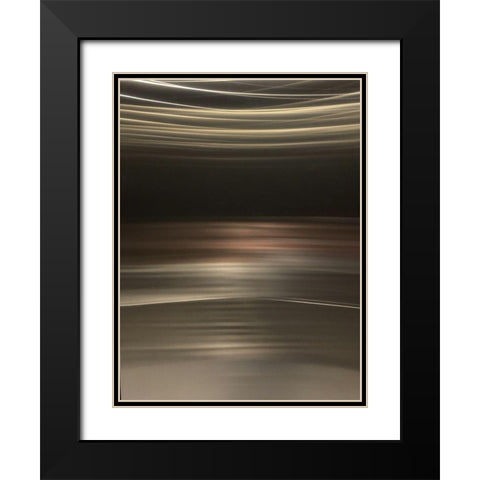 Light Stripe I Black Modern Wood Framed Art Print with Double Matting by Grayscale