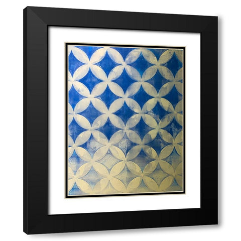 Diamonds I Black Modern Wood Framed Art Print with Double Matting by Grayscale