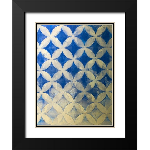 Diamonds I Black Modern Wood Framed Art Print with Double Matting by Grayscale