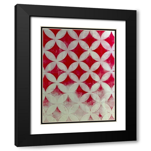 Diamonds II Black Modern Wood Framed Art Print with Double Matting by Grayscale