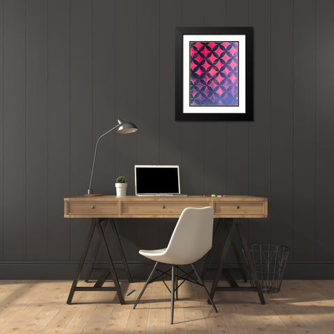 Diamonds IV Black Modern Wood Framed Art Print with Double Matting by Grayscale