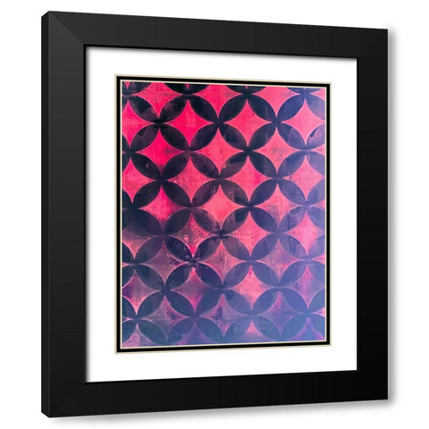 Diamonds IV Black Modern Wood Framed Art Print with Double Matting by Grayscale