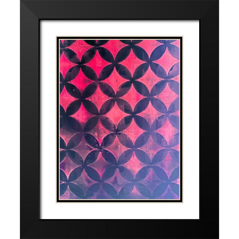 Diamonds IV Black Modern Wood Framed Art Print with Double Matting by Grayscale