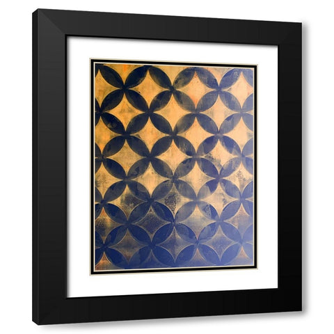 Diamonds VI Black Modern Wood Framed Art Print with Double Matting by Grayscale