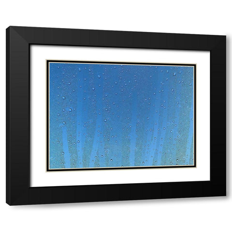Rain Stripe I Black Modern Wood Framed Art Print with Double Matting by Grayscale