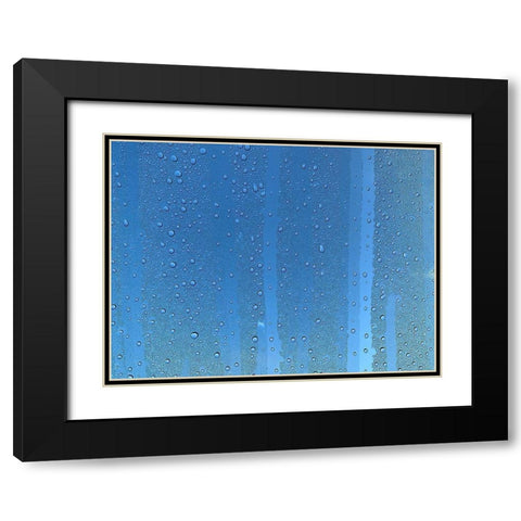 Rain Stripe II Black Modern Wood Framed Art Print with Double Matting by Grayscale