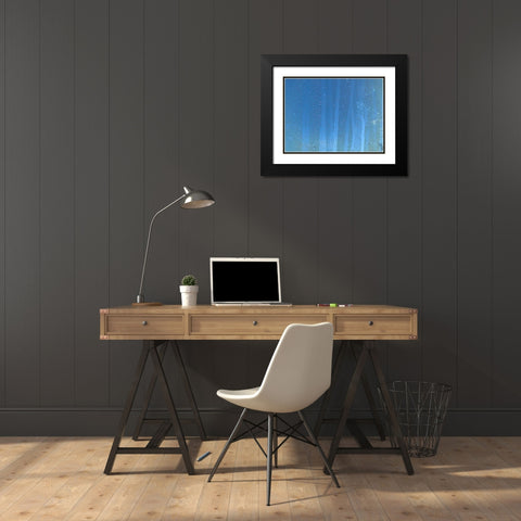 Rain Stripe III Black Modern Wood Framed Art Print with Double Matting by Grayscale