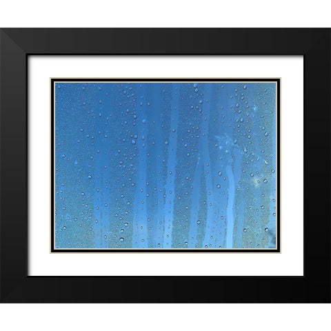 Rain Stripe III Black Modern Wood Framed Art Print with Double Matting by Grayscale