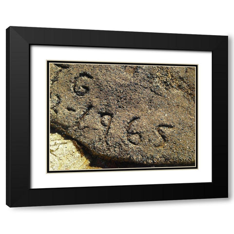 1965 Black Modern Wood Framed Art Print with Double Matting by Grayscale