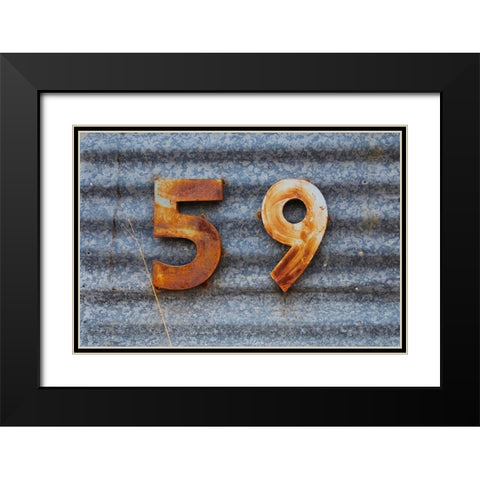 59 Black Modern Wood Framed Art Print with Double Matting by Grayscale