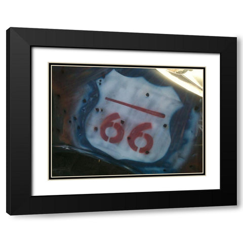 66 Black Modern Wood Framed Art Print with Double Matting by Grayscale