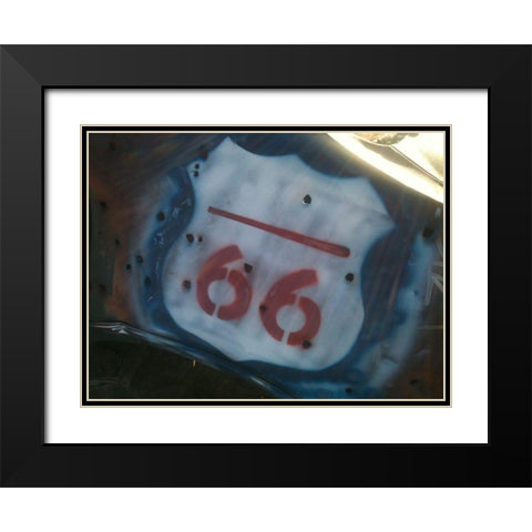 66 Black Modern Wood Framed Art Print with Double Matting by Grayscale