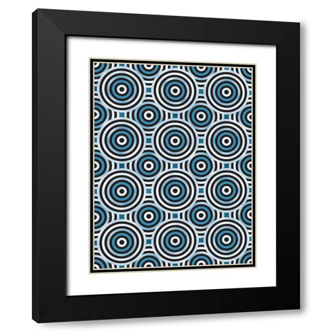 Shields 6 Black Modern Wood Framed Art Print with Double Matting by Tenoever, William