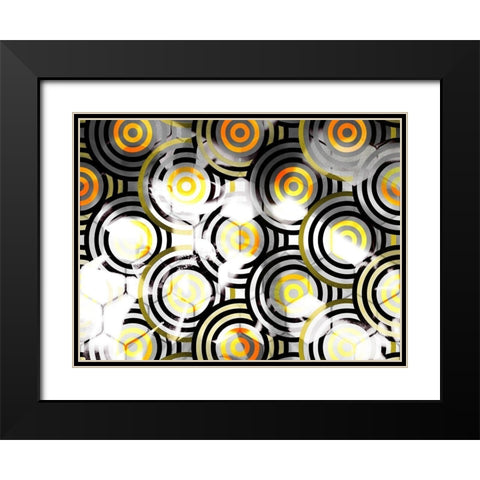 Honeycomb 9 Black Modern Wood Framed Art Print with Double Matting by Tenoever, William