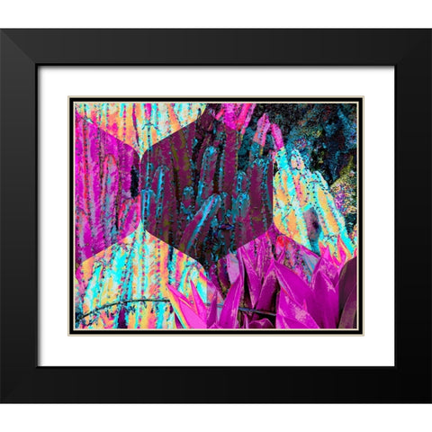 Hexaflora2 Black Modern Wood Framed Art Print with Double Matting by Tenoever, William