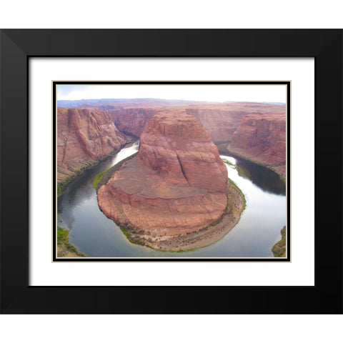 Horseshoe Bend Black Modern Wood Framed Art Print with Double Matting by Popcorn