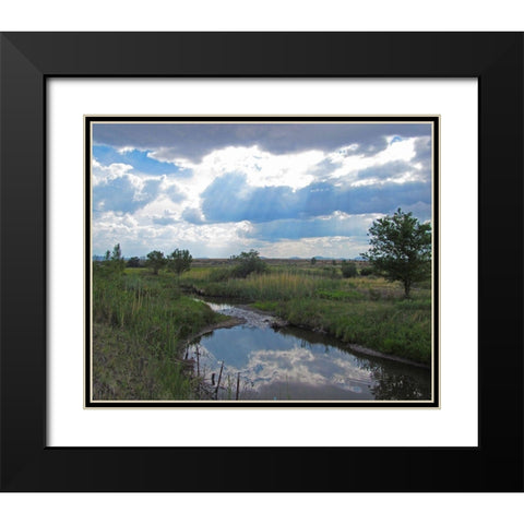 Becker Lake Wildlife Preserve Black Modern Wood Framed Art Print with Double Matting by Popcorn