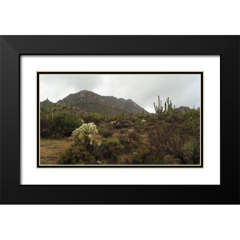 Granite Mountain I Black Modern Wood Framed Art Print with Double Matting by Popcorn