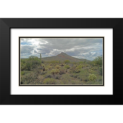 Brown’s Mountain Black Modern Wood Framed Art Print with Double Matting by Popcorn