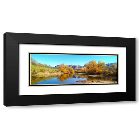 Salt RIver in Fall I Black Modern Wood Framed Art Print with Double Matting by Tenoever, William