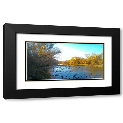 Salt RIver in Fall II Black Modern Wood Framed Art Print with Double Matting by Tenoever, William