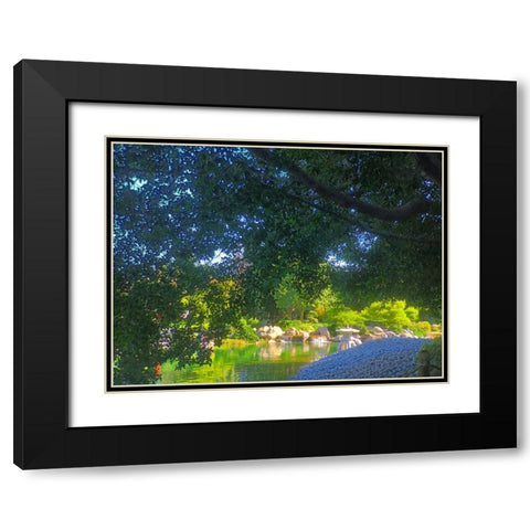 Japanese Friendship Garden III Black Modern Wood Framed Art Print with Double Matting by Tenoever, William