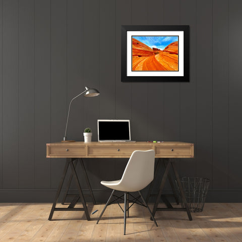 ValleyOfFire:Gibraltar Black Modern Wood Framed Art Print with Double Matting by Tenoever, William
