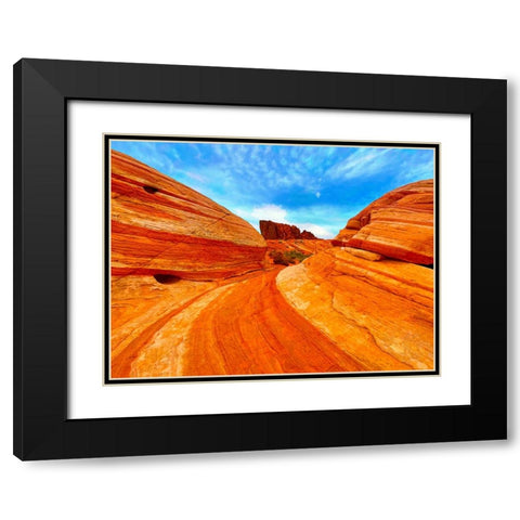 ValleyOfFire:Gibraltar Black Modern Wood Framed Art Print with Double Matting by Tenoever, William