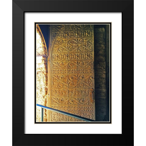Mission Tumacacori II Black Modern Wood Framed Art Print with Double Matting by Popcorn