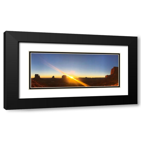 Monument Valley I Black Modern Wood Framed Art Print with Double Matting by Popcorn