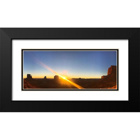 Monument Valley I Black Modern Wood Framed Art Print with Double Matting by Popcorn