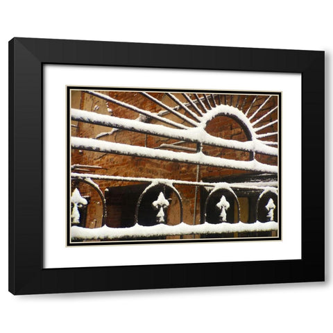 Bartlett Hotel: Iron work Black Modern Wood Framed Art Print with Double Matting by Popcorn