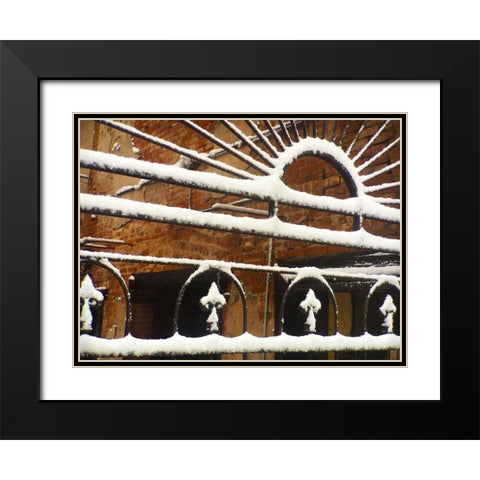 Bartlett Hotel: Iron work Black Modern Wood Framed Art Print with Double Matting by Popcorn