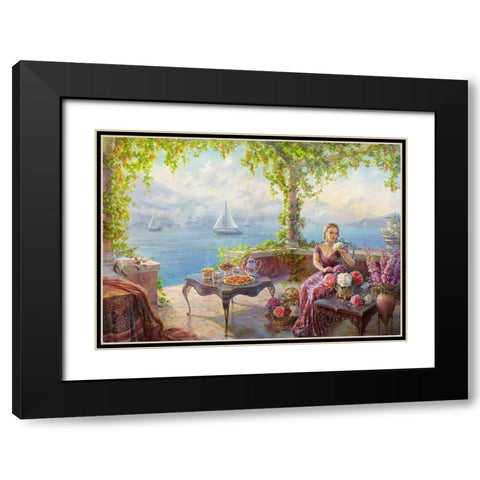 In the arbor Black Modern Wood Framed Art Print with Double Matting by Dandorf, Olga
