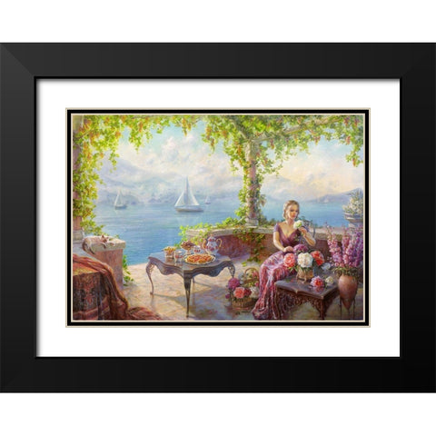 In the arbor Black Modern Wood Framed Art Print with Double Matting by Dandorf, Olga