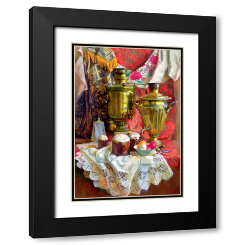Easter holiday Black Modern Wood Framed Art Print with Double Matting by Goryacheva, Svetlana