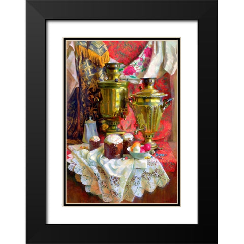 Easter holiday Black Modern Wood Framed Art Print with Double Matting by Goryacheva, Svetlana
