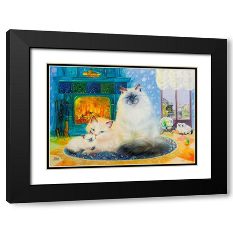 Petersburg evening Black Modern Wood Framed Art Print with Double Matting by Kotinova, Galina