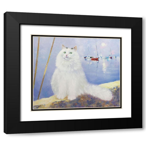 White Nights Black Modern Wood Framed Art Print with Double Matting by Kotinova, Galina