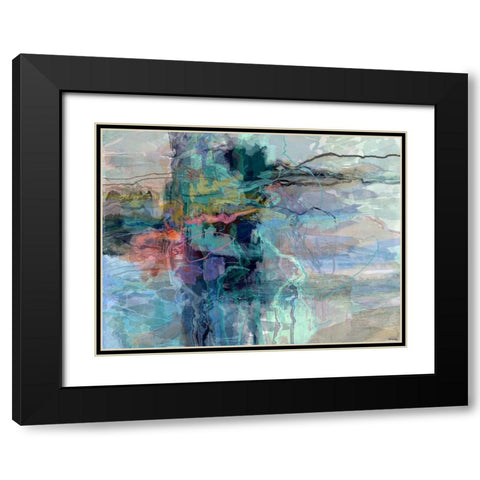 Scatter III Black Modern Wood Framed Art Print with Double Matting by Tienhaara, Michael