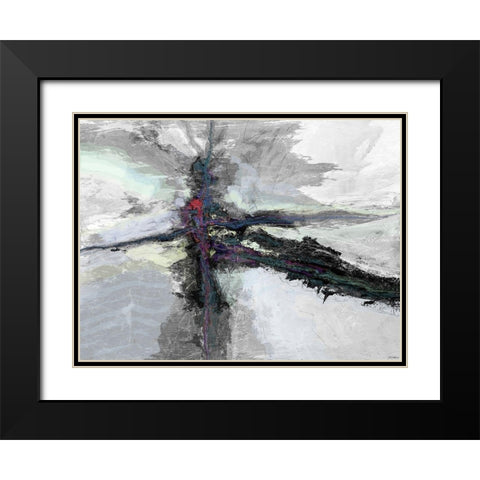 B and W  Color Accents I Black Modern Wood Framed Art Print with Double Matting by Tienhaara, Michael