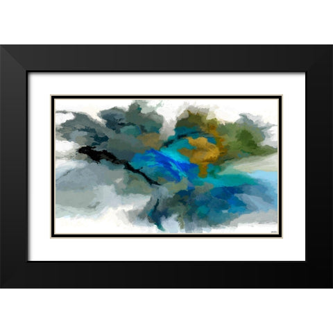 Craters II Black Modern Wood Framed Art Print with Double Matting by Tienhaara, Michael