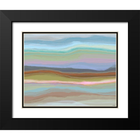 Contours VII Black Modern Wood Framed Art Print with Double Matting by Tienhaara, Michael