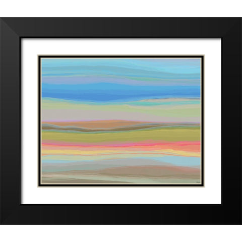 Contours VIII Black Modern Wood Framed Art Print with Double Matting by Tienhaara, Michael