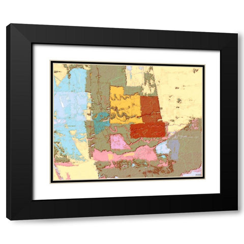 Sherbert I V 6 Black Modern Wood Framed Art Print with Double Matting by Tienhaara, Michael
