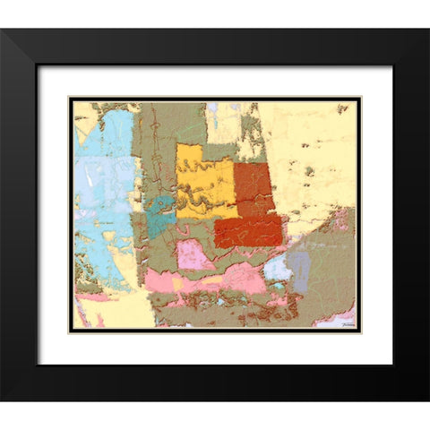 Sherbert I V 6 Black Modern Wood Framed Art Print with Double Matting by Tienhaara, Michael