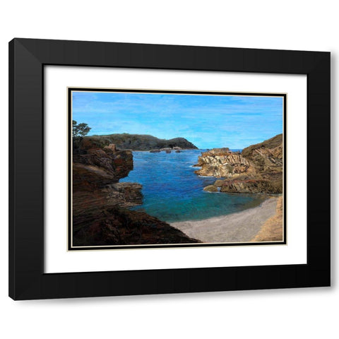 Coastal Inlet II Black Modern Wood Framed Art Print with Double Matting by Tienhaara, Michael
