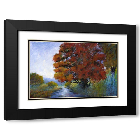 Faraway Brook I Black Modern Wood Framed Art Print with Double Matting by Tienhaara, Michael